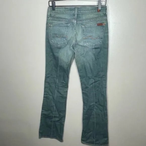 7 for All Mankind Light Wash Flare Jeans Blue Women Size 26 #229 - Picture 2 of 3